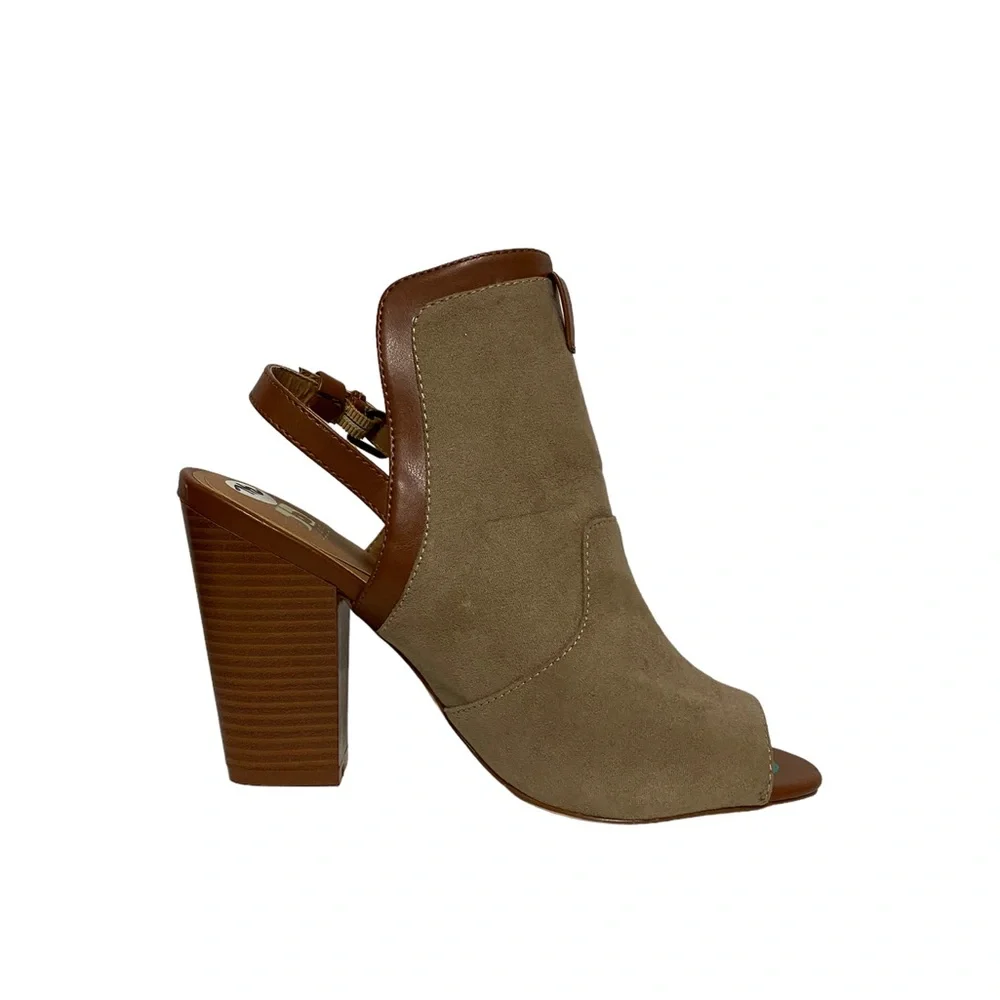 Joe's Jeans Cersee Spring Casual Holiday‎ Chic Open Toe Ankle Strap Bootie Brown